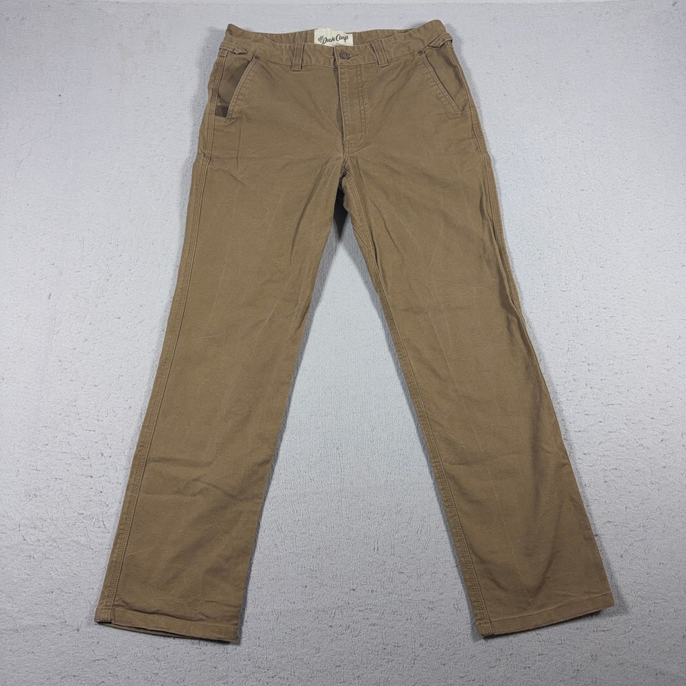 Duck‎ Camp Pants Men 32R Tan Cordura Stretch Outdoor Workwear Canvas Outdoors